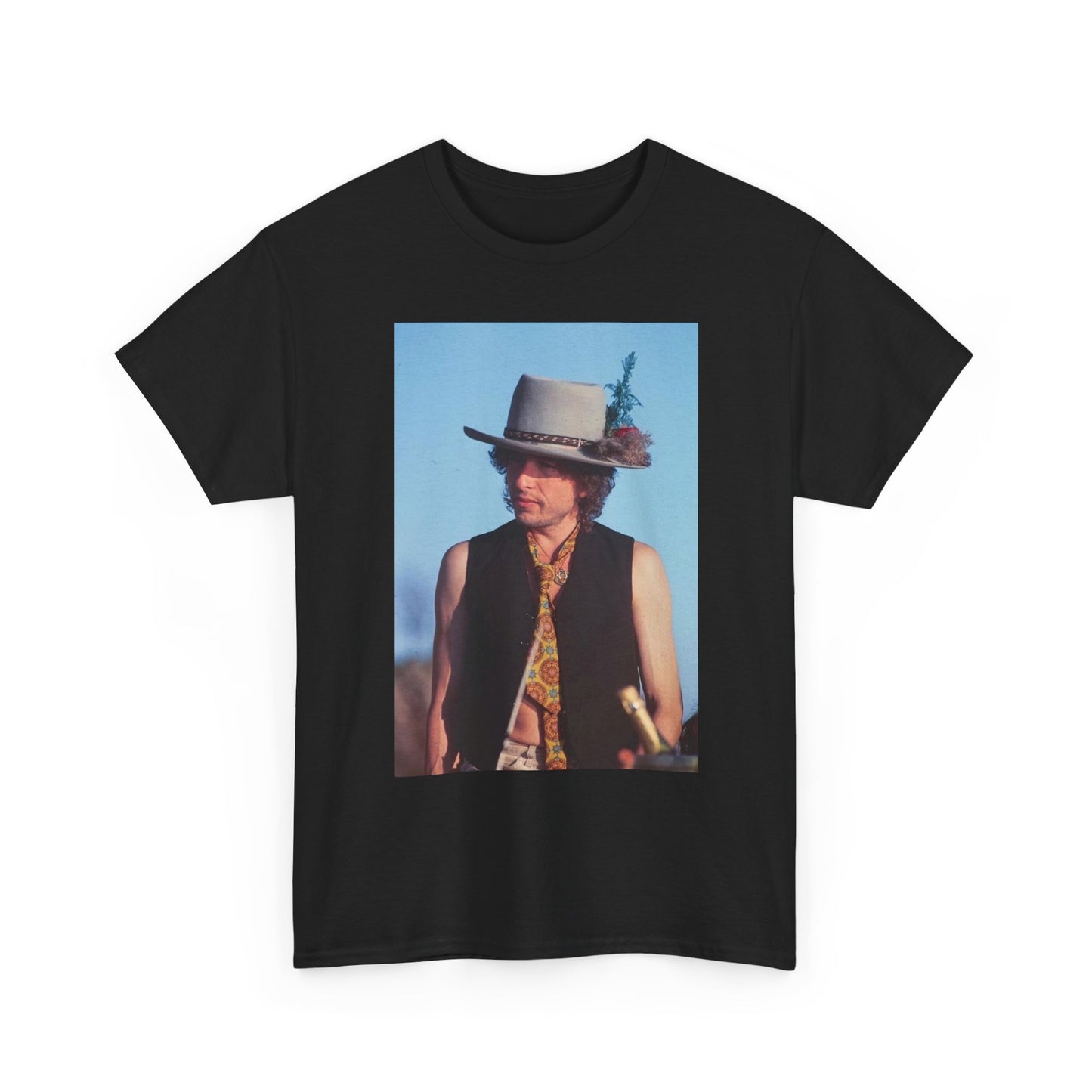 Bob Dylan Graphic T Shirt Vintage Photo Blue Grass Rock Unisex Heavy Cotton Tee