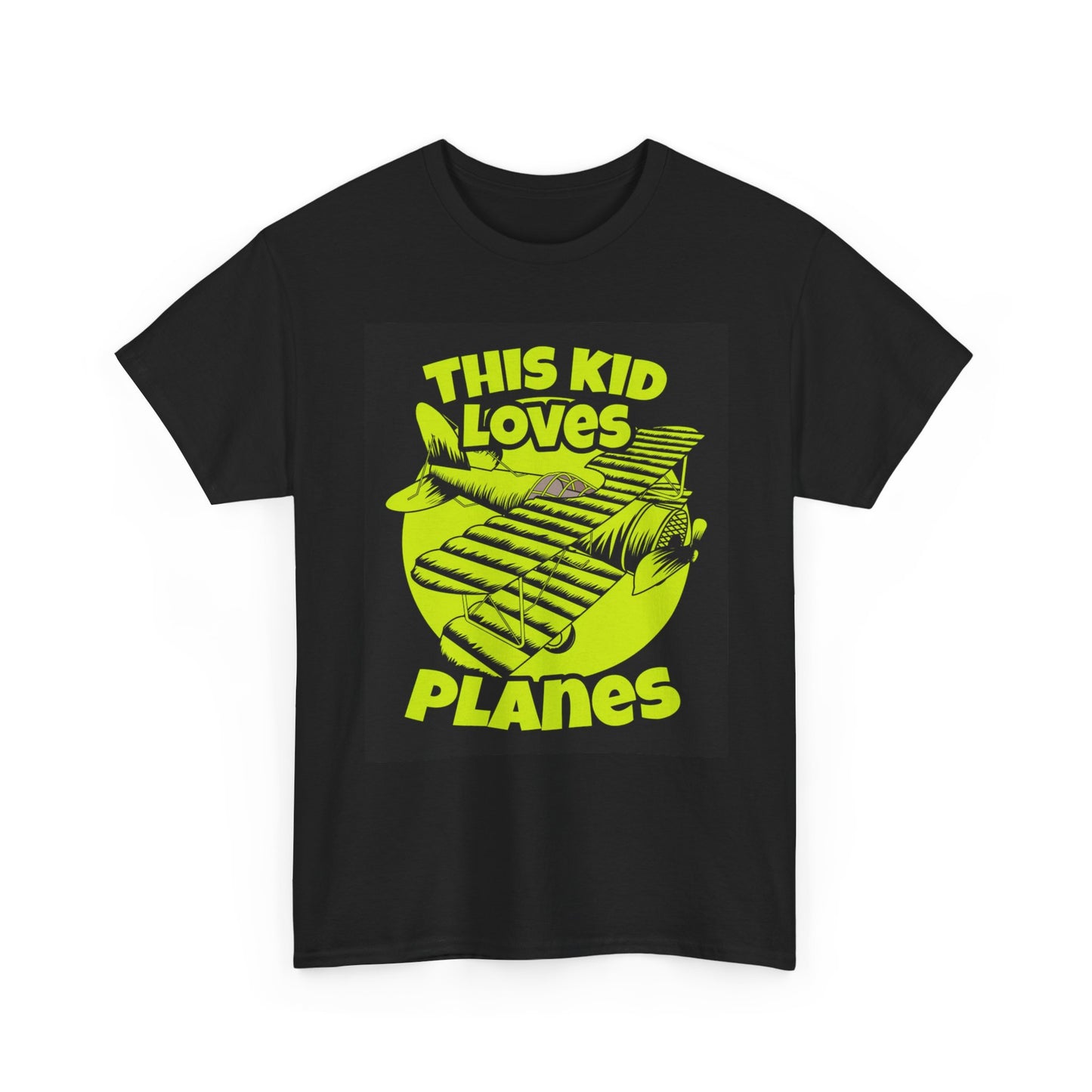 This Kid Loves Planes Graphic T Shirt Funny Unisex Heavy Cotton Tee