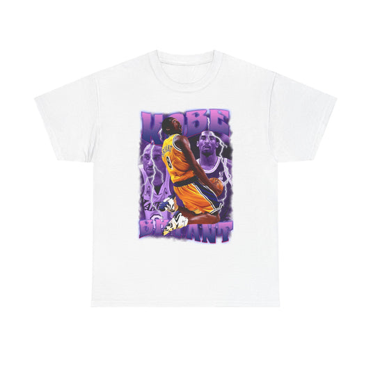 Kobe Graphic T Shirt Vintage Purple And Gold Retro Unisex Heavy Cotton Tee