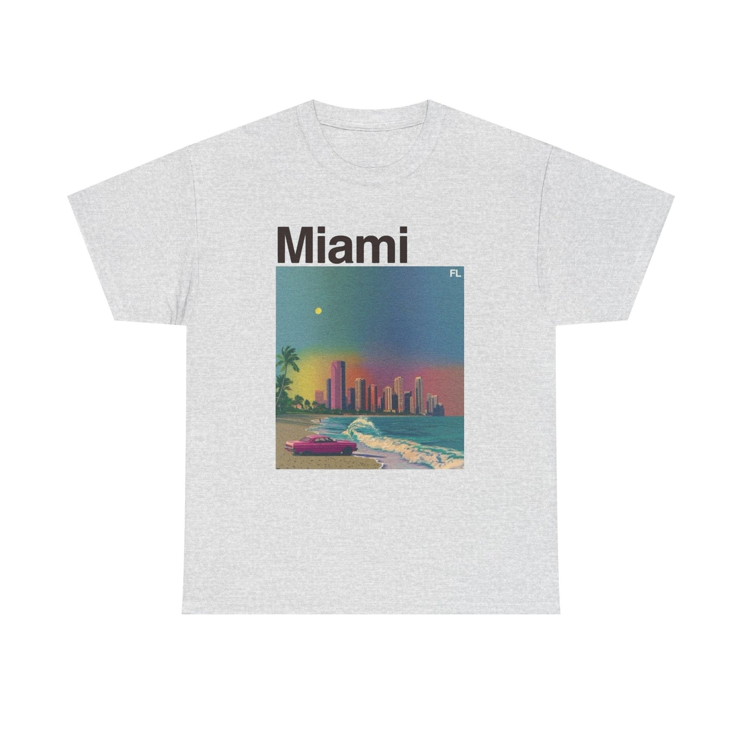 Miami Florida Graphic T Shirt NEW ADULT Unisex Heavy Cotton Tee