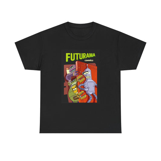Futurama Tv Show Shirt Funny Joke Poster Bender Unisex Heavy Cotton Tee