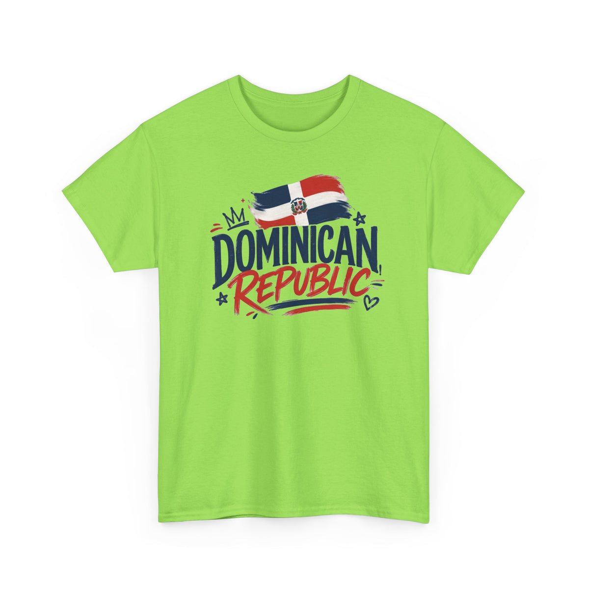 Dominican Republic Graphic T Shirt Men's Flag Retro Heavy Cotton Tee