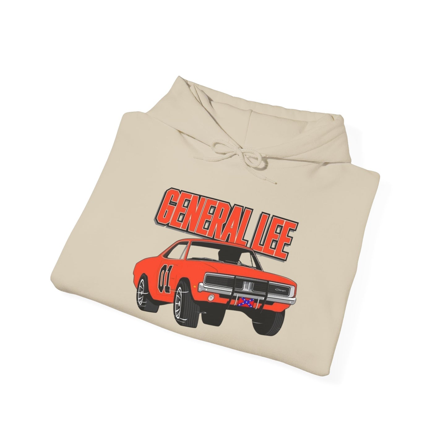 General Lee Charger Retro Graphic Hoodie Unisex Heavy Blend™ Hooded Sweatshirt