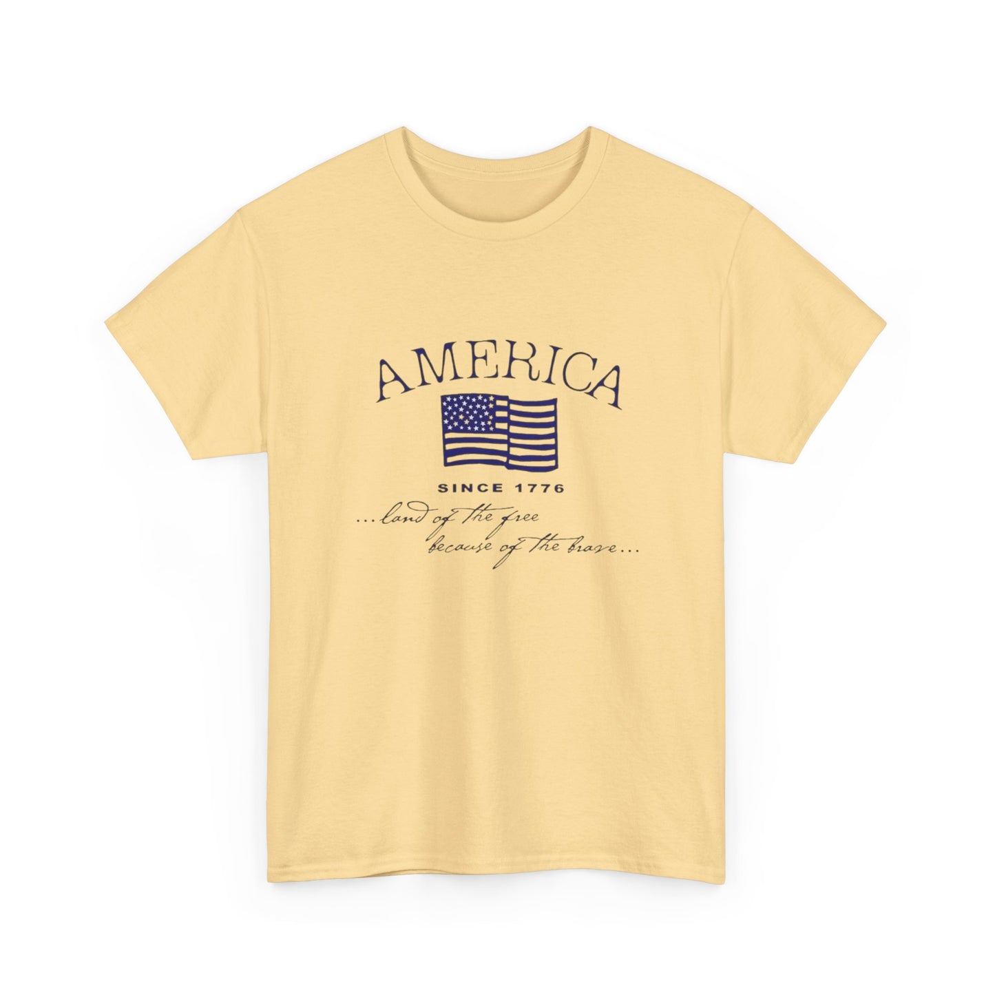 America Land Of The Free Graphic T Shirt ADULT NEW