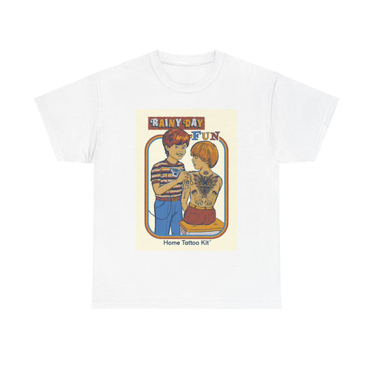 Funny Tattoo Kit Tshirt Vintage Tattoo Shop 80s retro Unisex Heavy Cotton Tee