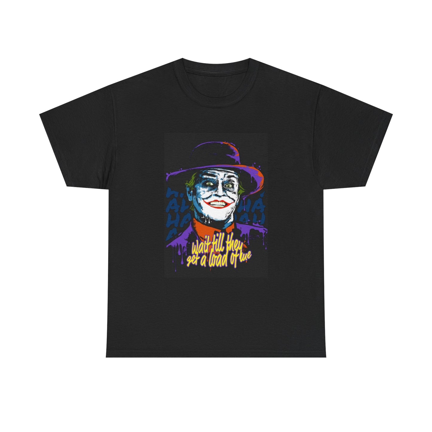 Joker Tshirt Vintage Jack Neon Painting Batman Unisex Heavy Cotton Tee