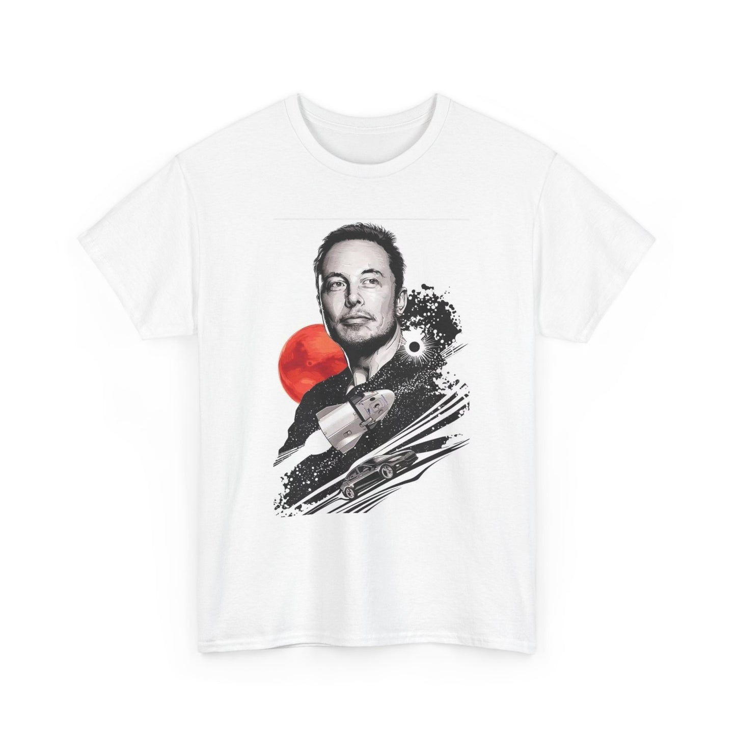 Elon Musk Graphic T Shirt Space X Tesla Poster Unisex Heavy Cotton Tee