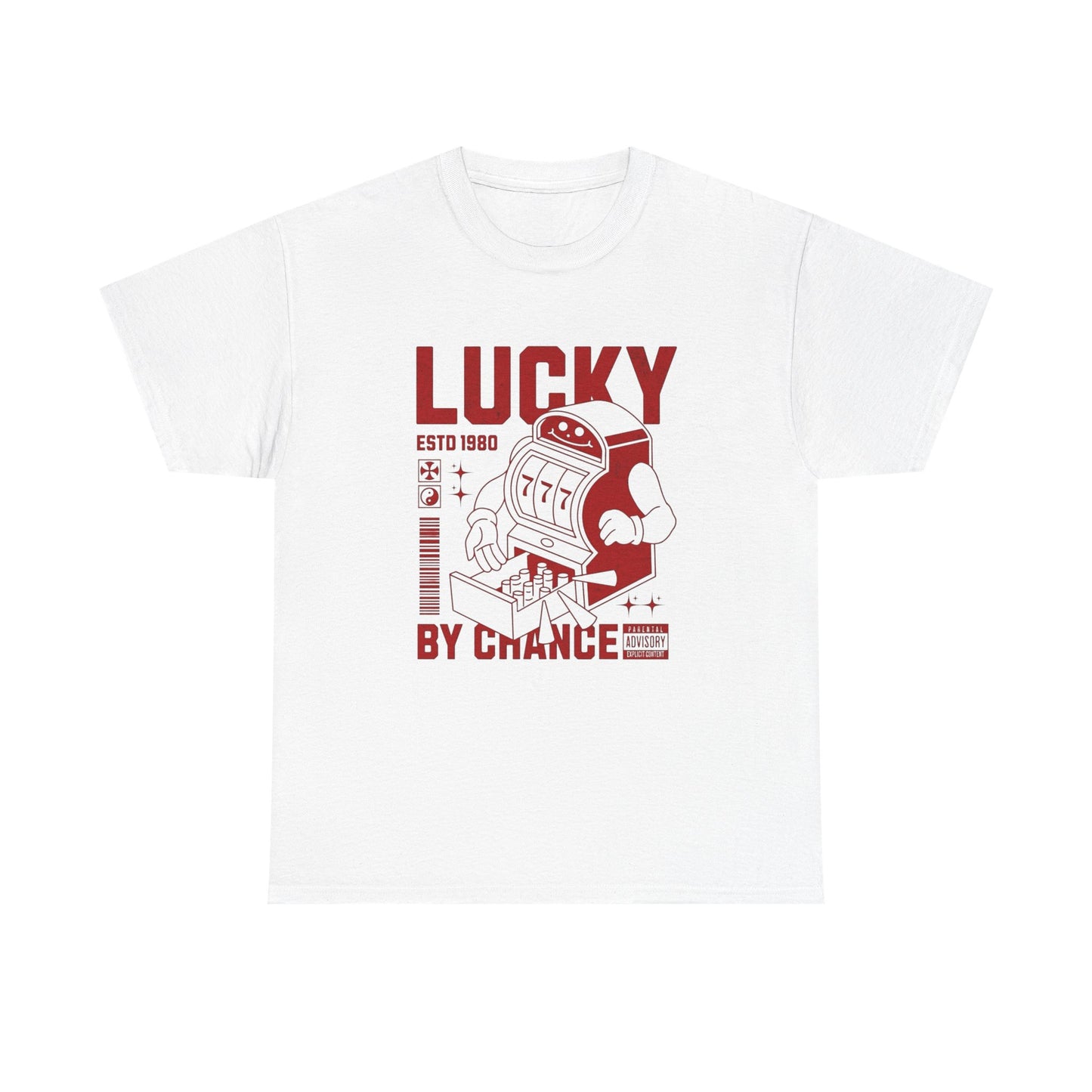 Lucky By Chance Graphic T Shirt Unisex Heavy Cotton Tee