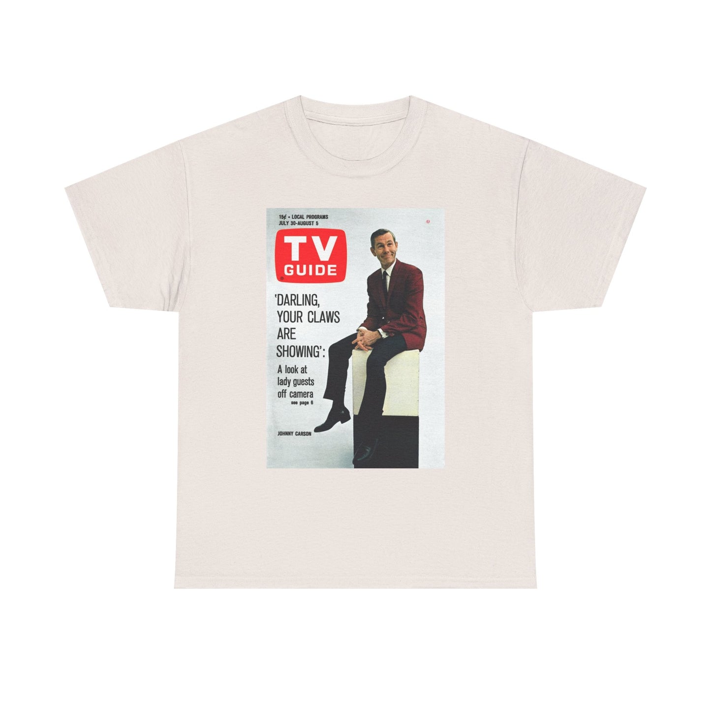 Johnny Carson T Shirt Vintage Late Night Graphic Retro Unisex Heavy Cotton Tee