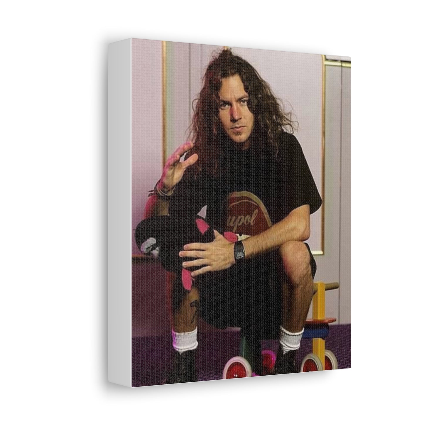 Eddie Vedder Retro Photograph Framed Stretched Canvas MULTIPLE SIZES