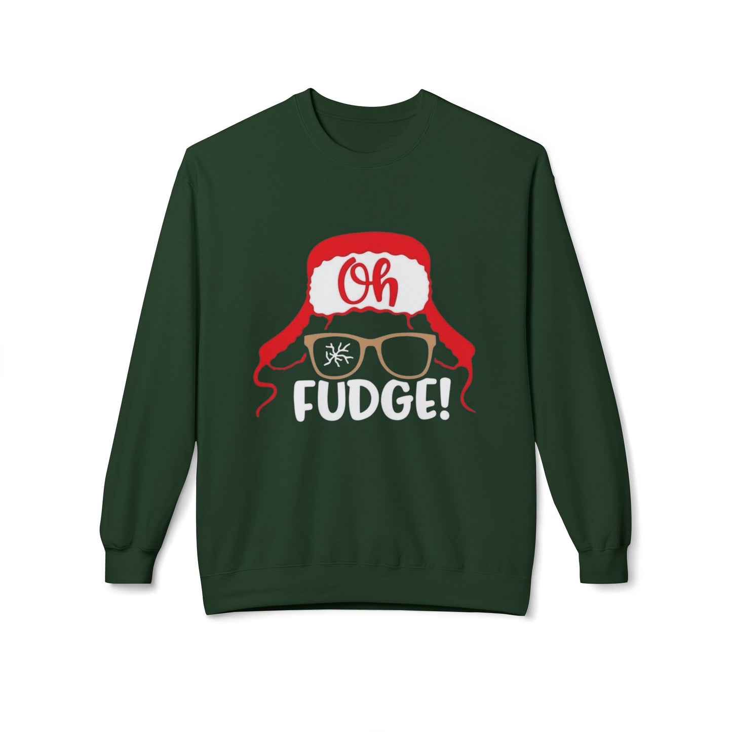 Funny Christmas Oh Fudge Sweater NEW Unisex Fleece Crewneck Sweatshirt