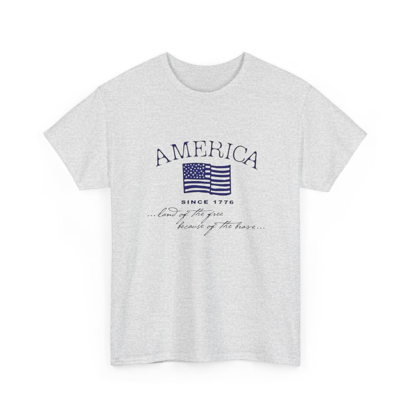 America Land Of The Free Graphic T Shirt ADULT NEW