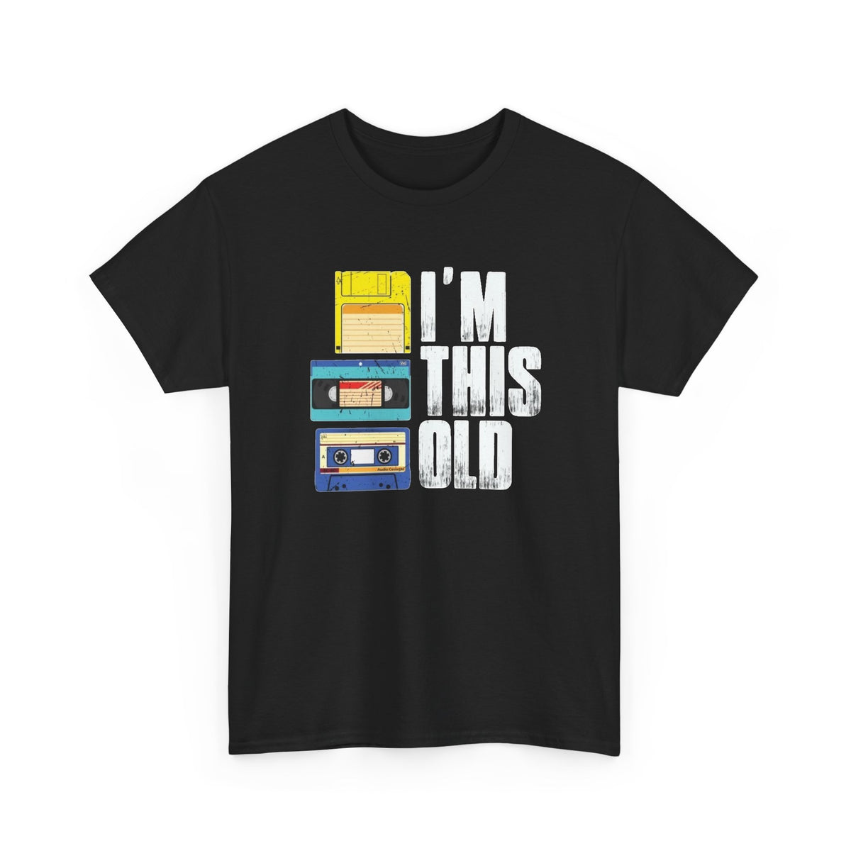 I'm This Old Cassette T-Shirt Funny  Men's Graphic Tee Retro