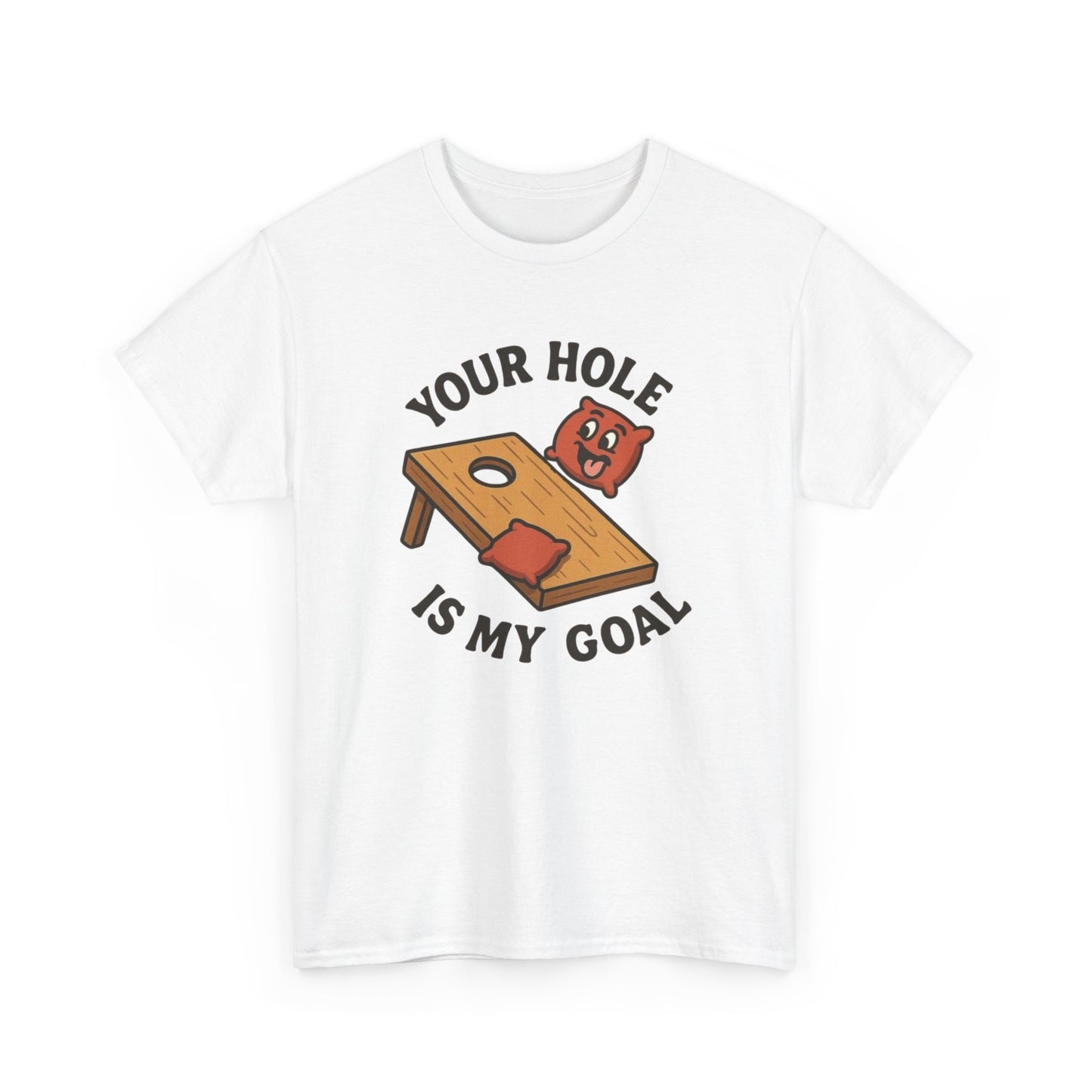 Funny Cornhole Graphic T Shirt NEW ADULT Unisex Heavy Cotton Tee