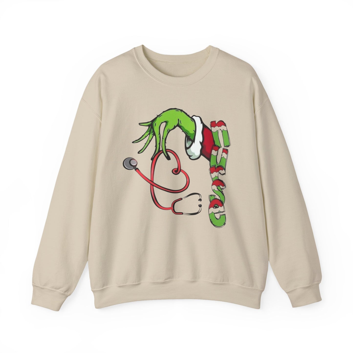 The Grinch Nurse Graphic Sweater NEW Unisex Heavy Blend™ Crewneck Sweatshirt