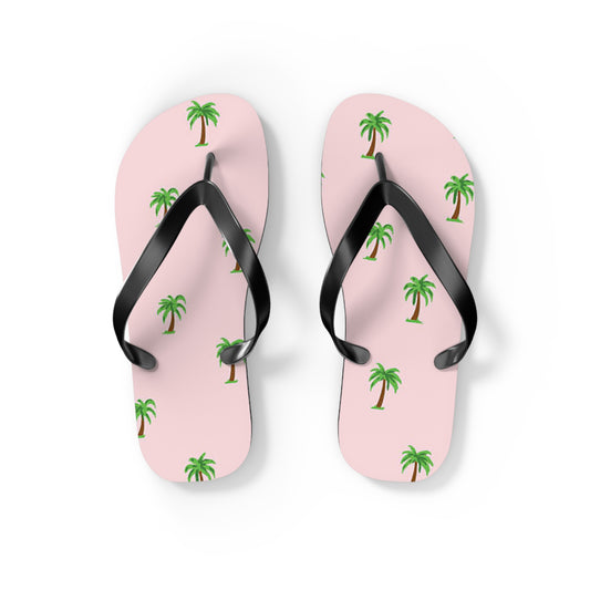 Palm Trees Pink Sandals Summer Flip Flops Slides BRAND NEW