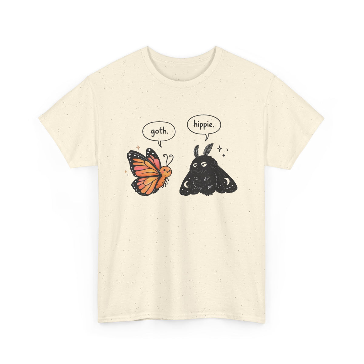 Goth Butterfly and Hippie Funny Graphic T Shirt  Men's Tee