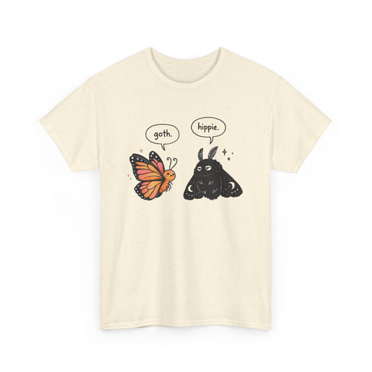 Goth Butterfly and Hippie Funny Graphic T Shirt  Men's Tee