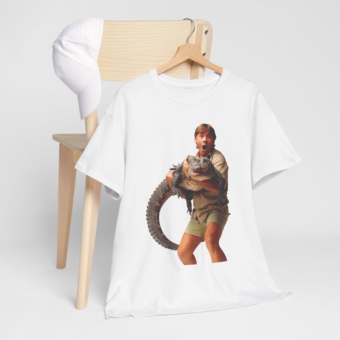 Crocodile Hunter Funny Retro 90's Graphic T Shirt Unisex Heavy Cotton Tee