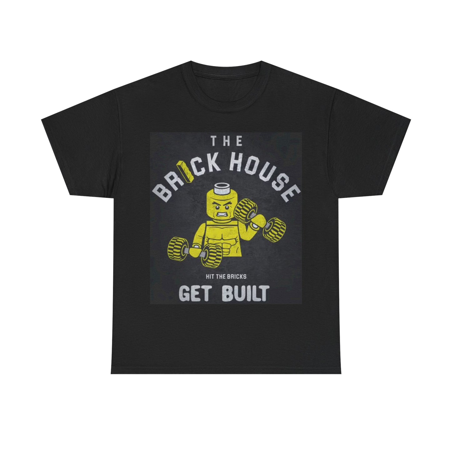 The Brickhouse Tshirt Funny Legos Gym Weight Training Unisex Heavy Cotton Tee