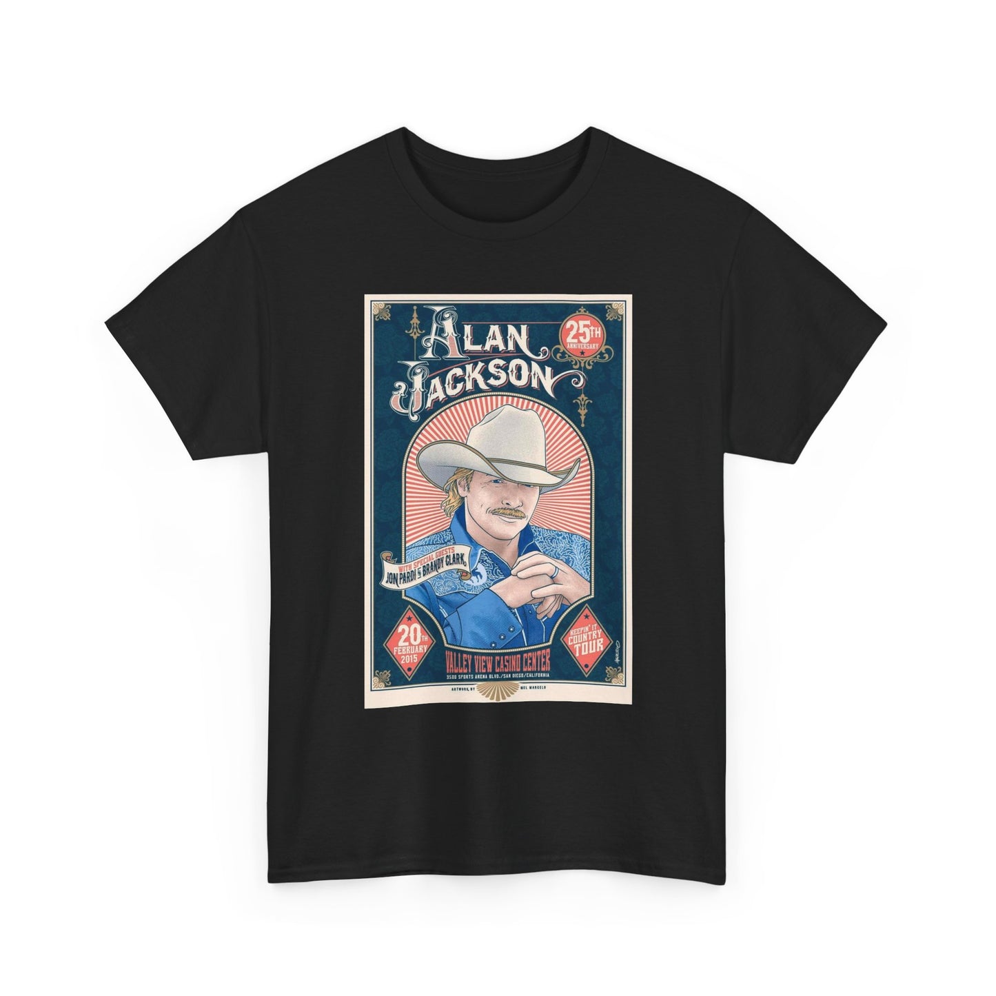 Alan Jackson graphic T Shirt Vintage Country Music poster Unisex Heavy Cotton