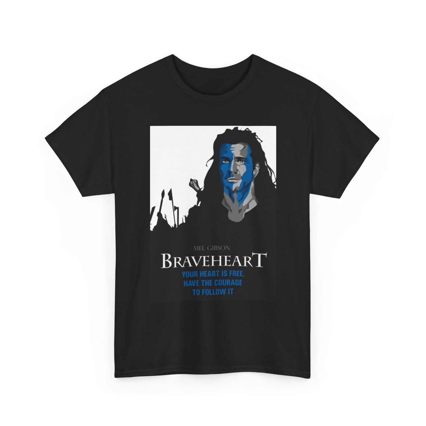 Brave Heart Graphic T Shirt Vintage Movie Poster Unisex Heavy Cotton Tee