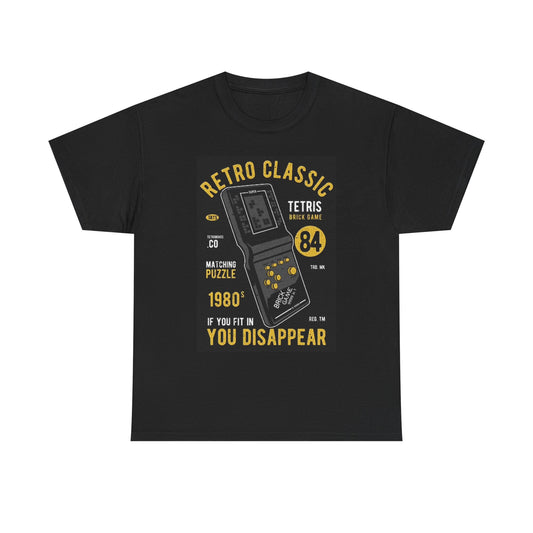Retro Classic Video Games T Shirt Vintage Graphic Unisex Heavy Cotton Tee