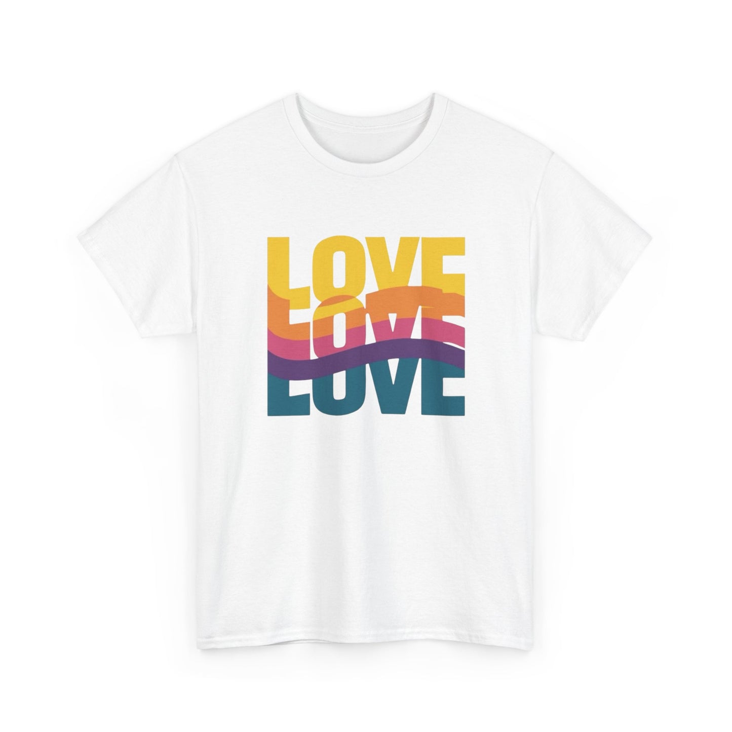LOVE LOVE LOVE Graphic T Shirt NEW ADULT Unisex Heavy Cotton Tee