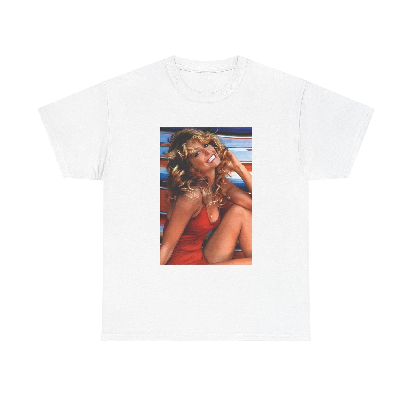 Farrah Fawcett Tshirt Charlies Angels Vintage Model Unisex Heavy Cotton Tee