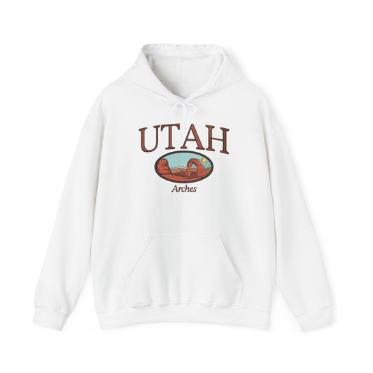 Utah Arches Graphic Hoodie Heavy Blend Sweatshirt NEW