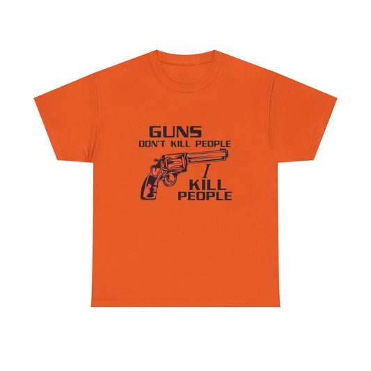 Happy Gilmore Tshirt Guns Dont Kill people Funny comedy Unisex Heavy Cotton Tee