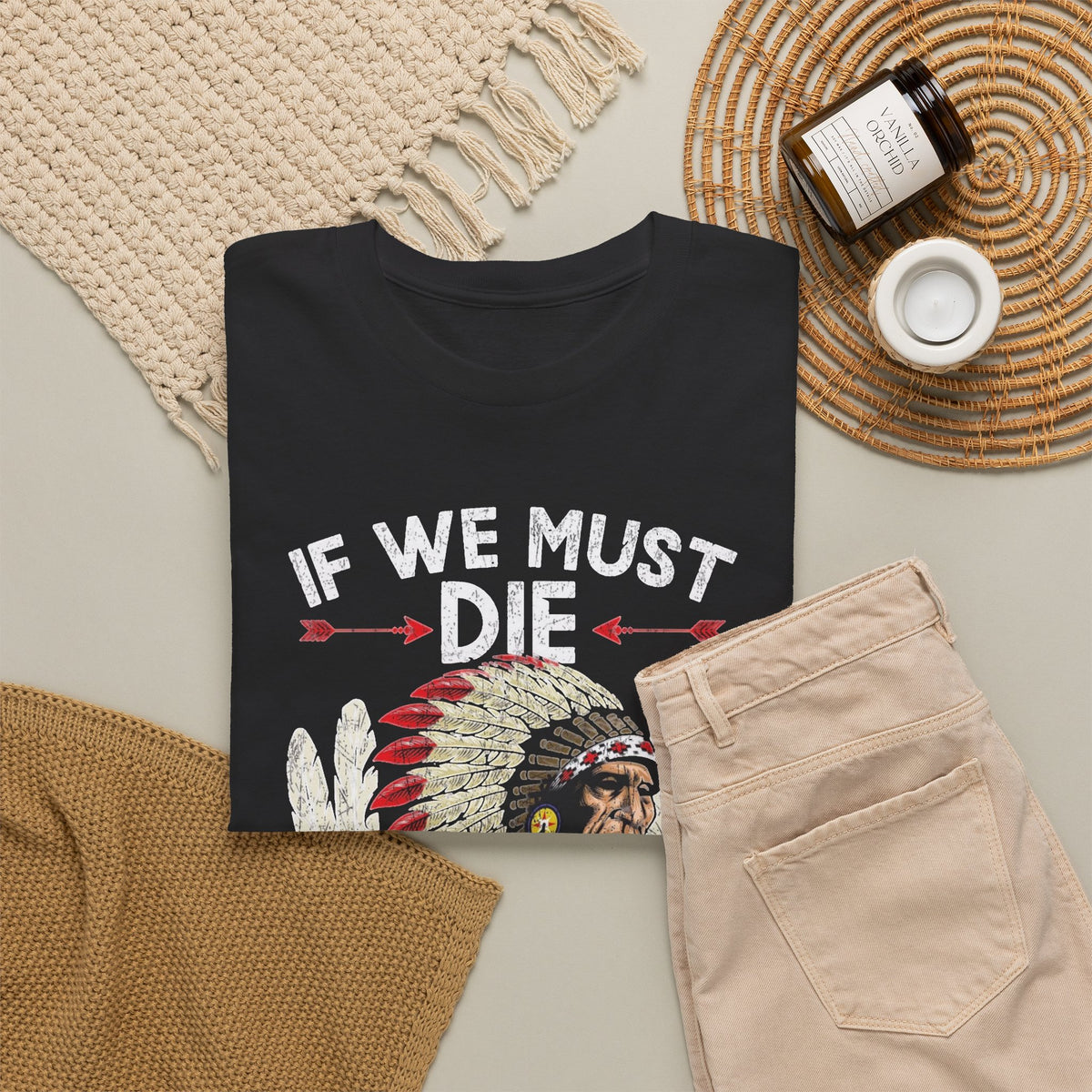 If We Must Die Warrior Portrait T-Shirt Men's Graphic Tee