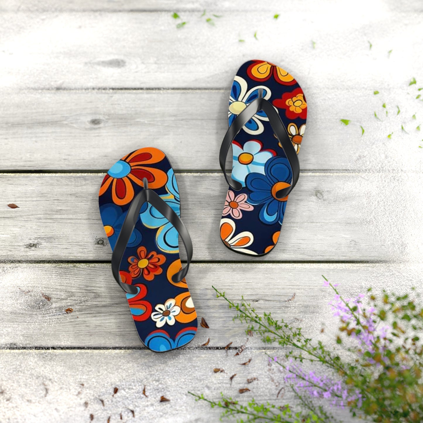Waves And Sun Sandals Summer Flip Flops Slides BRAND NEW