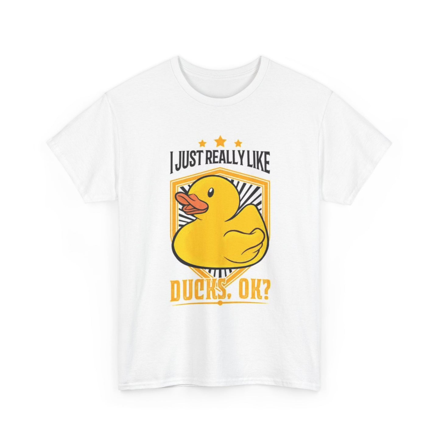 I Just Really Like Ducks Graphic T Shirt Funny Jokes Unisex Heavy Cotton Tee