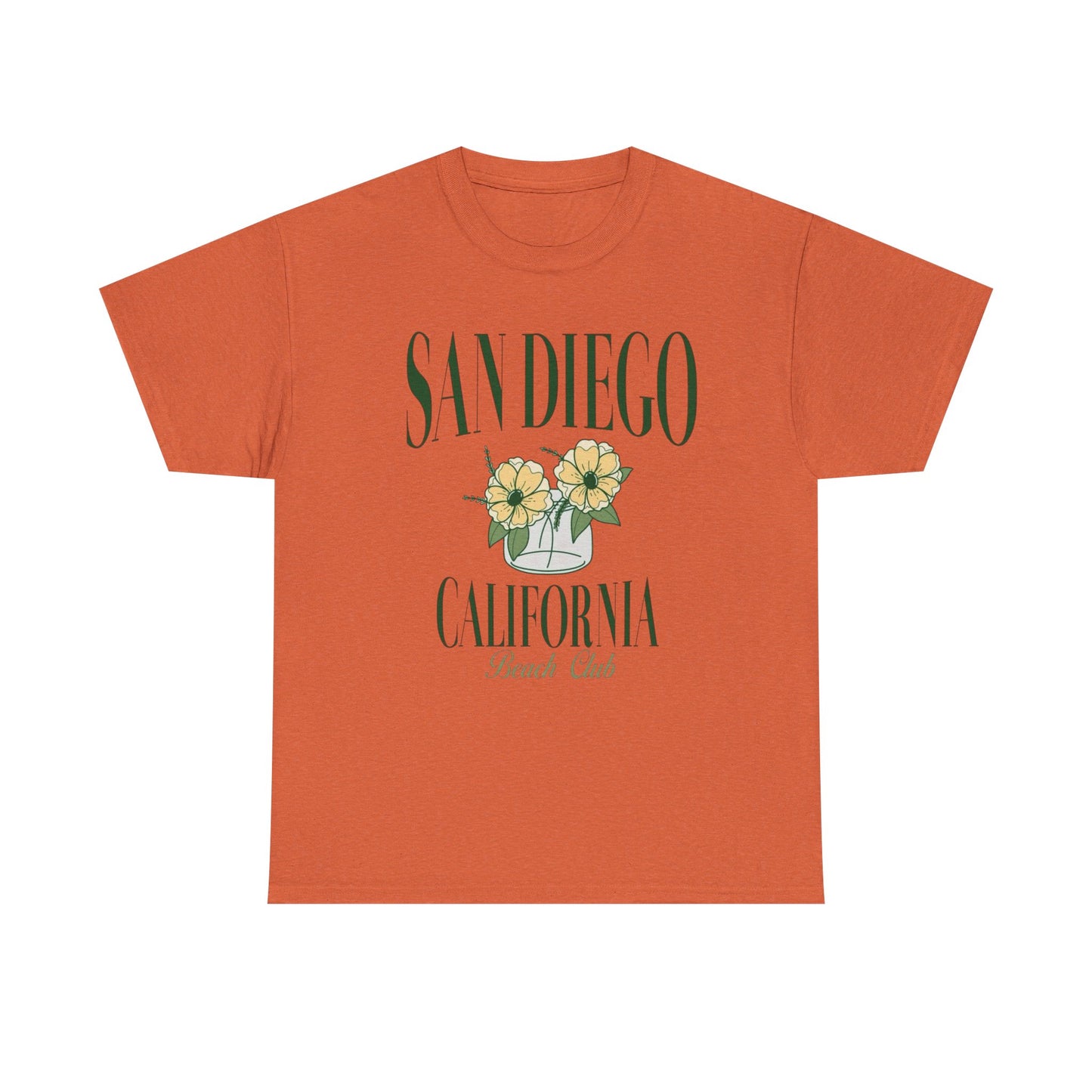 San Diego California Beach Club Graphic T Shirt Adult New Tee