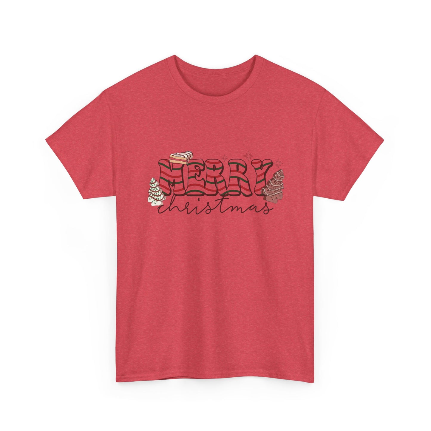 Christmas Tree Cakes Funny Graphic T Shirt NEW Unisex Heavy Cotton Tee
