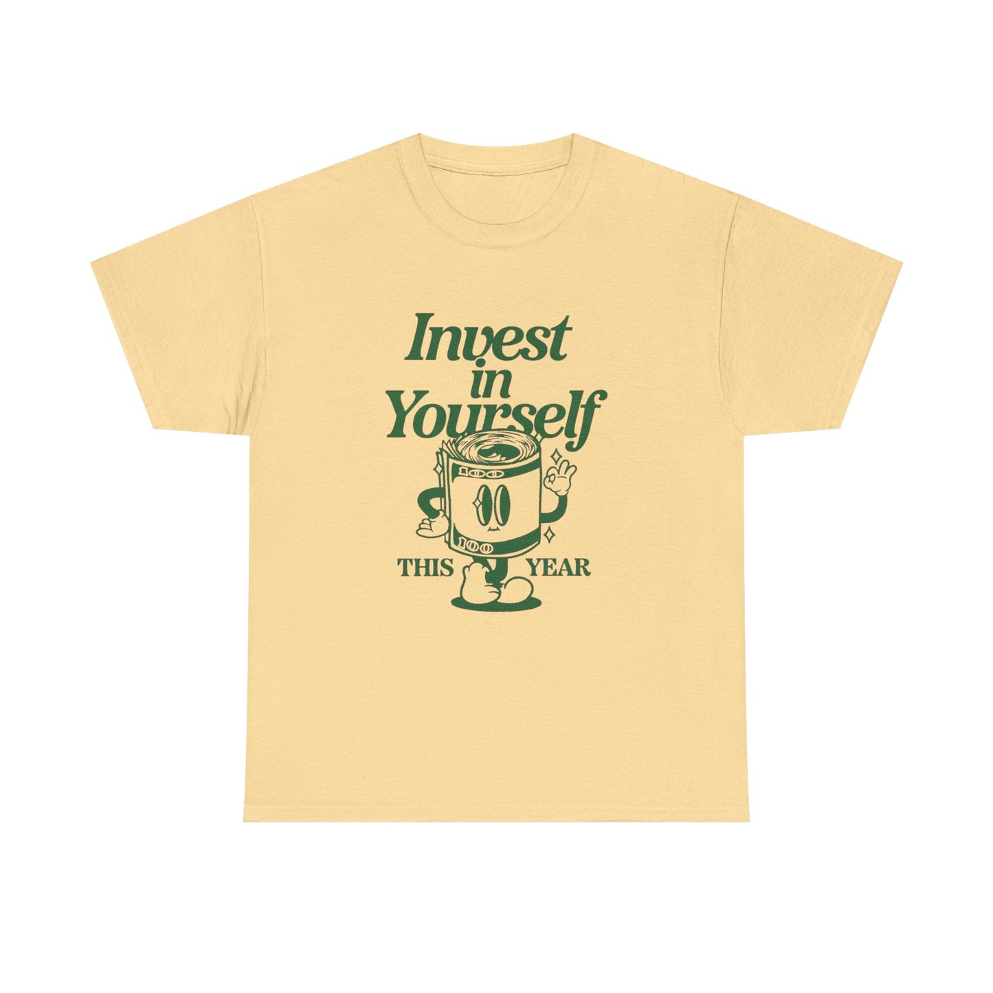 Invest In Yourself This Year Graphic T Shirt NEW Unisex Heavy Cotton Tee