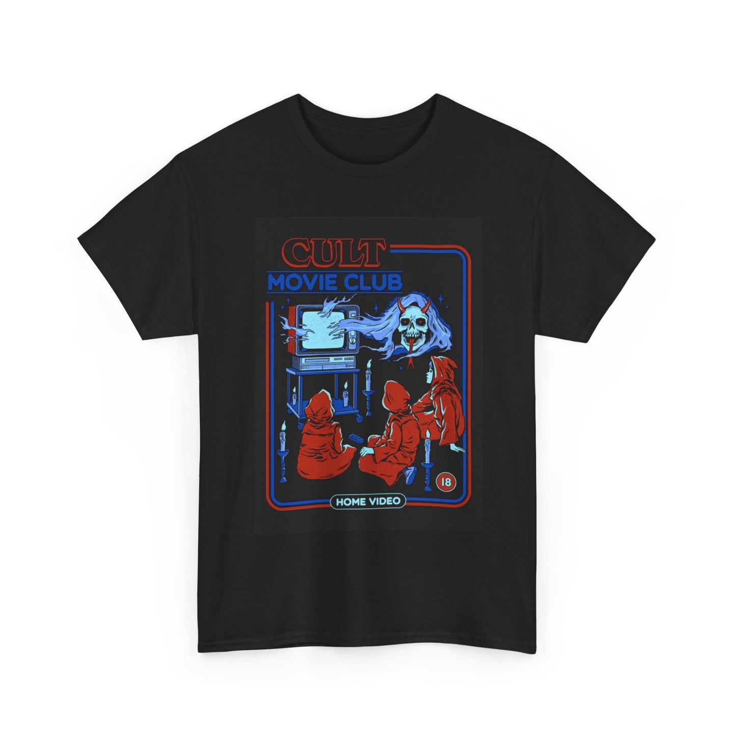 Cult Movie Tshirt Horror Art Blockbuster Funny Scary Unisex Heavy Cotton Tee