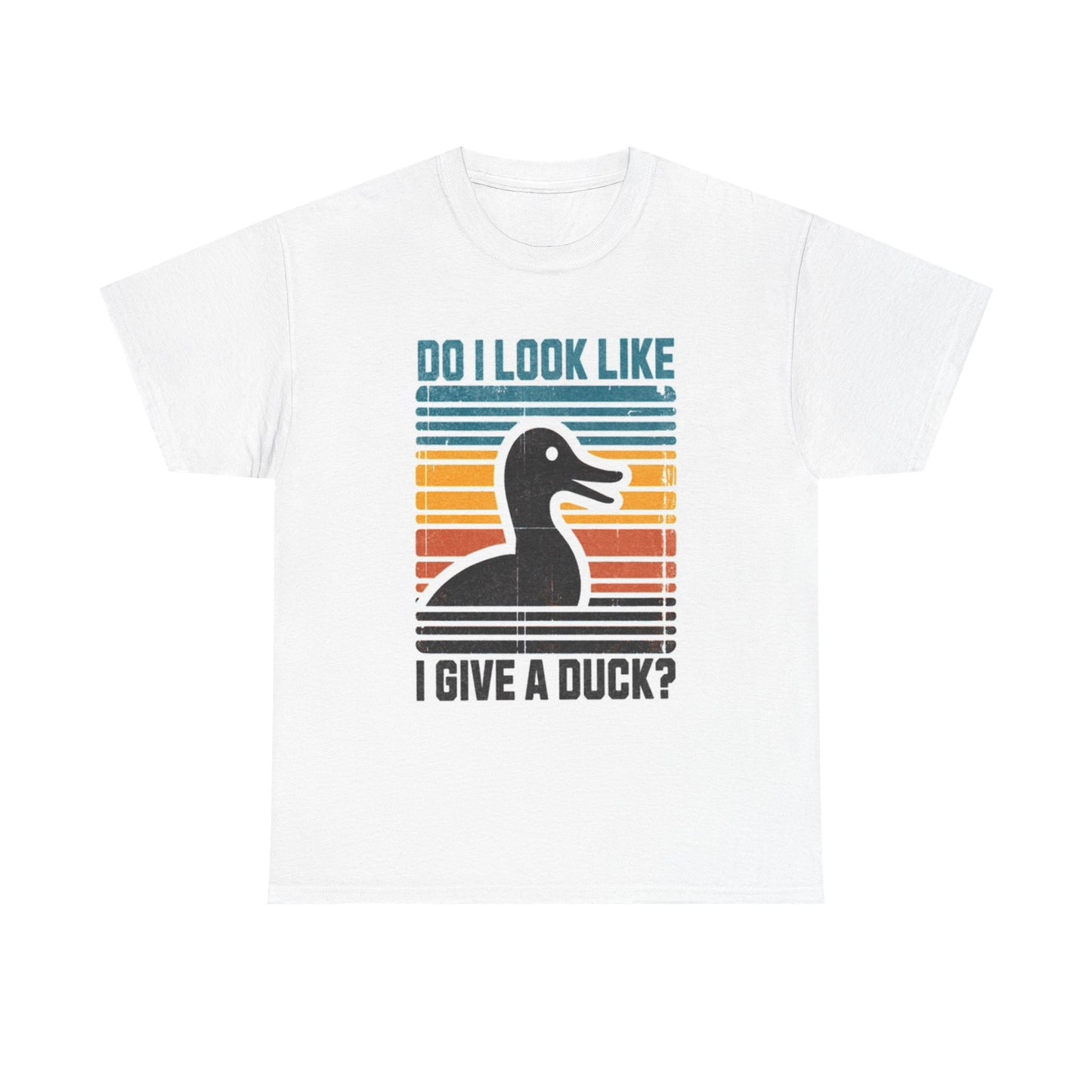 Funny Duck Graphic T Shirt Do I Look Like I Give A Duck Unisex Heavy Cotton Tee