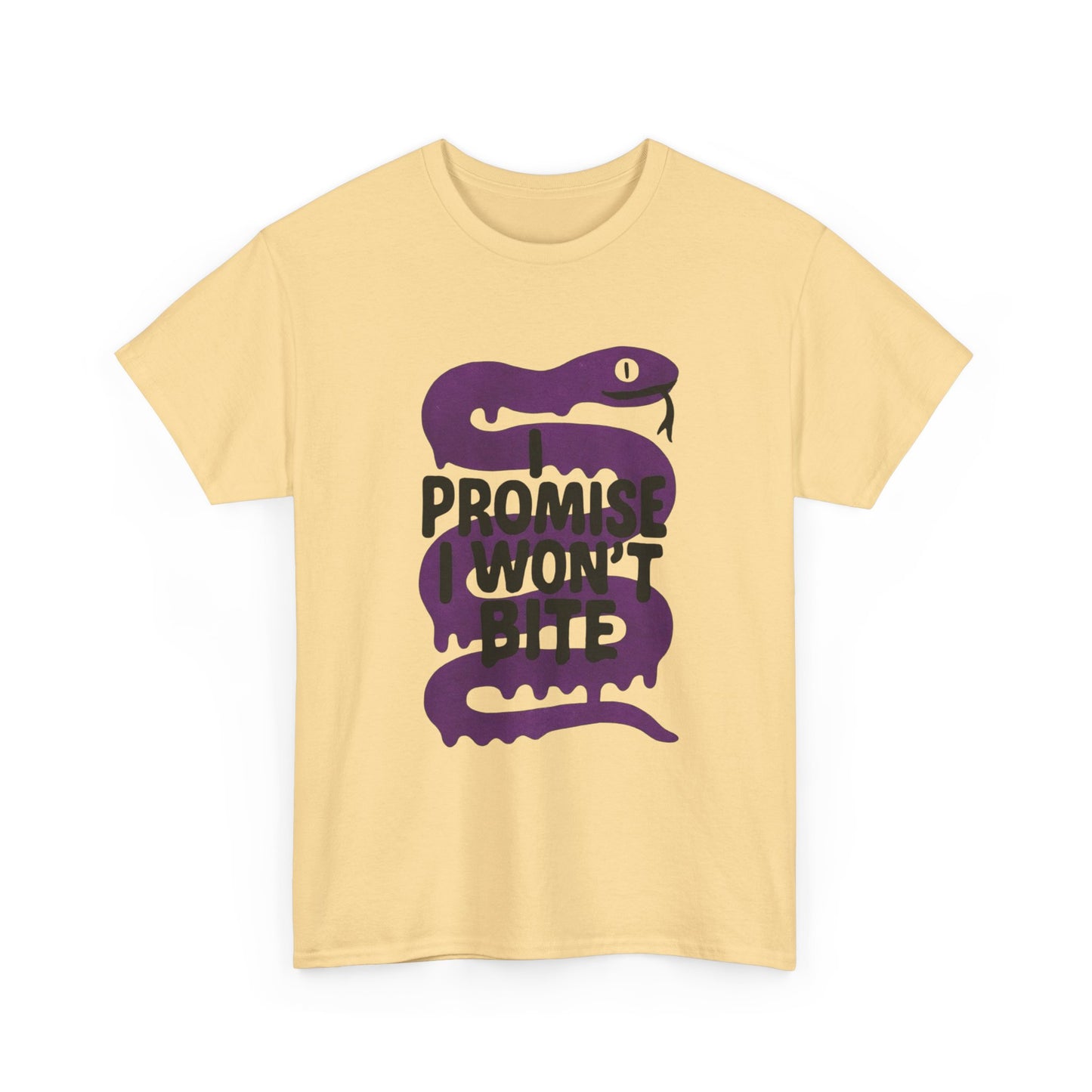 I Promise I Wont Bite Snake Graphic T Shirt ADULT NEW Heavy Cotton Tee