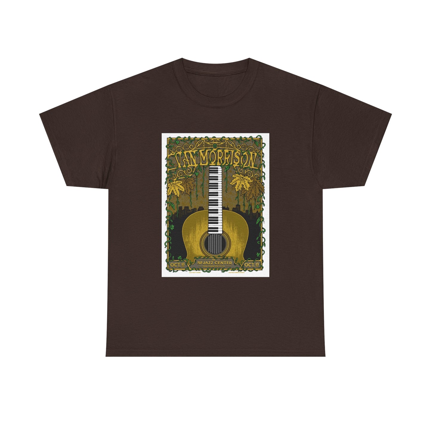 Van Morrison Tshirt Classic Rock Merch Graphic Retro Unisex Heavy Cotton Tee