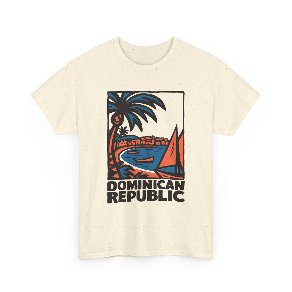 Dominican Republic Beach Graphic T Shirt Men's Heavy Cotton Tee