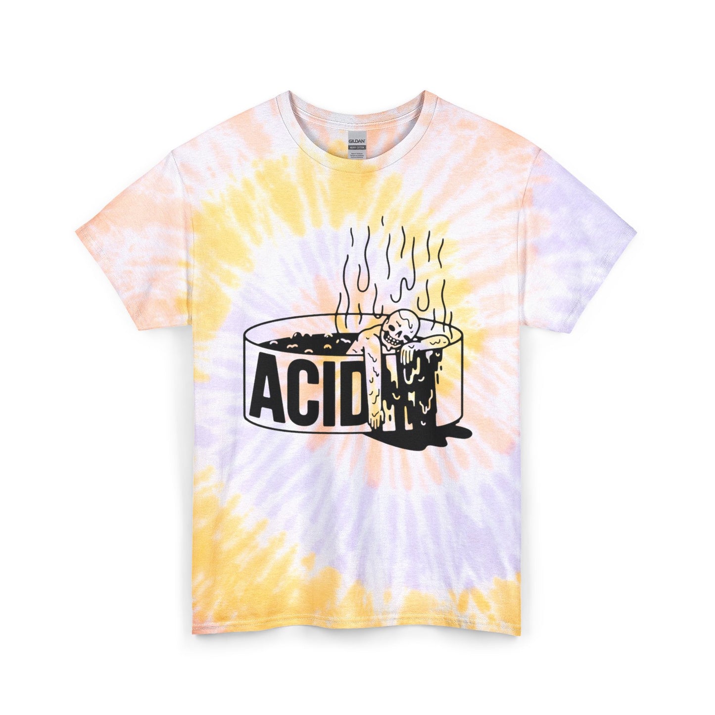 Acid Bath Funny Retro T Shirt Unisex Tie Dye Cotton Tee Gift