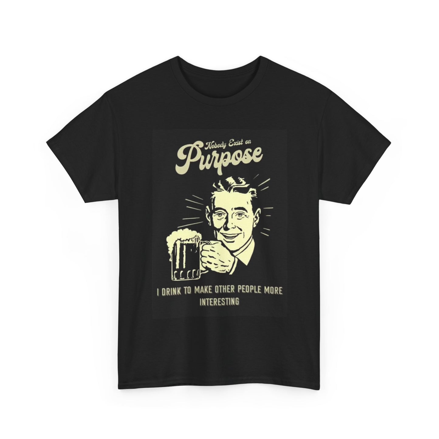 I Drink To Make It Entertaining Beer Shirt Dad Jokes Unisex Heavy Cotton Tee