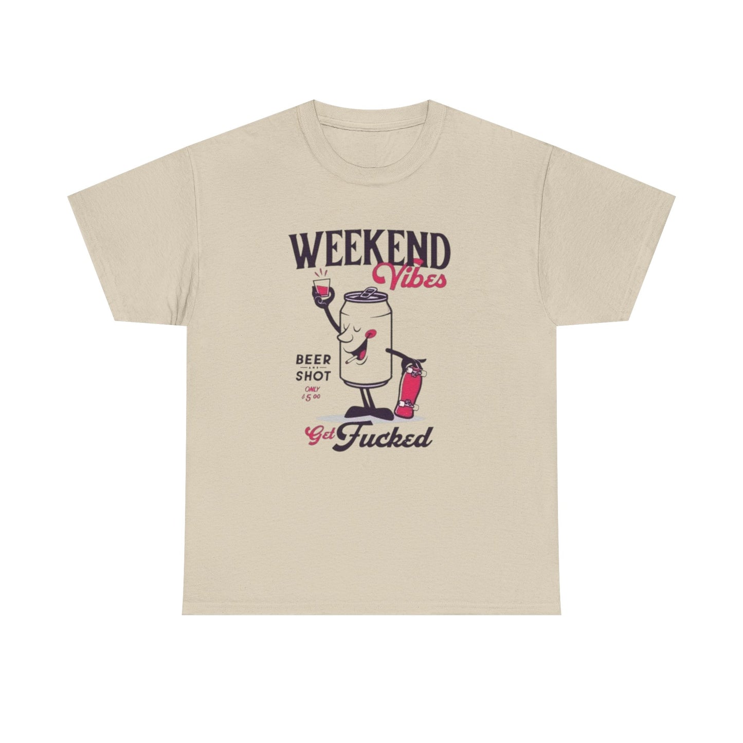 Weekend Vibes Graphic T Shirt ADULT NEW