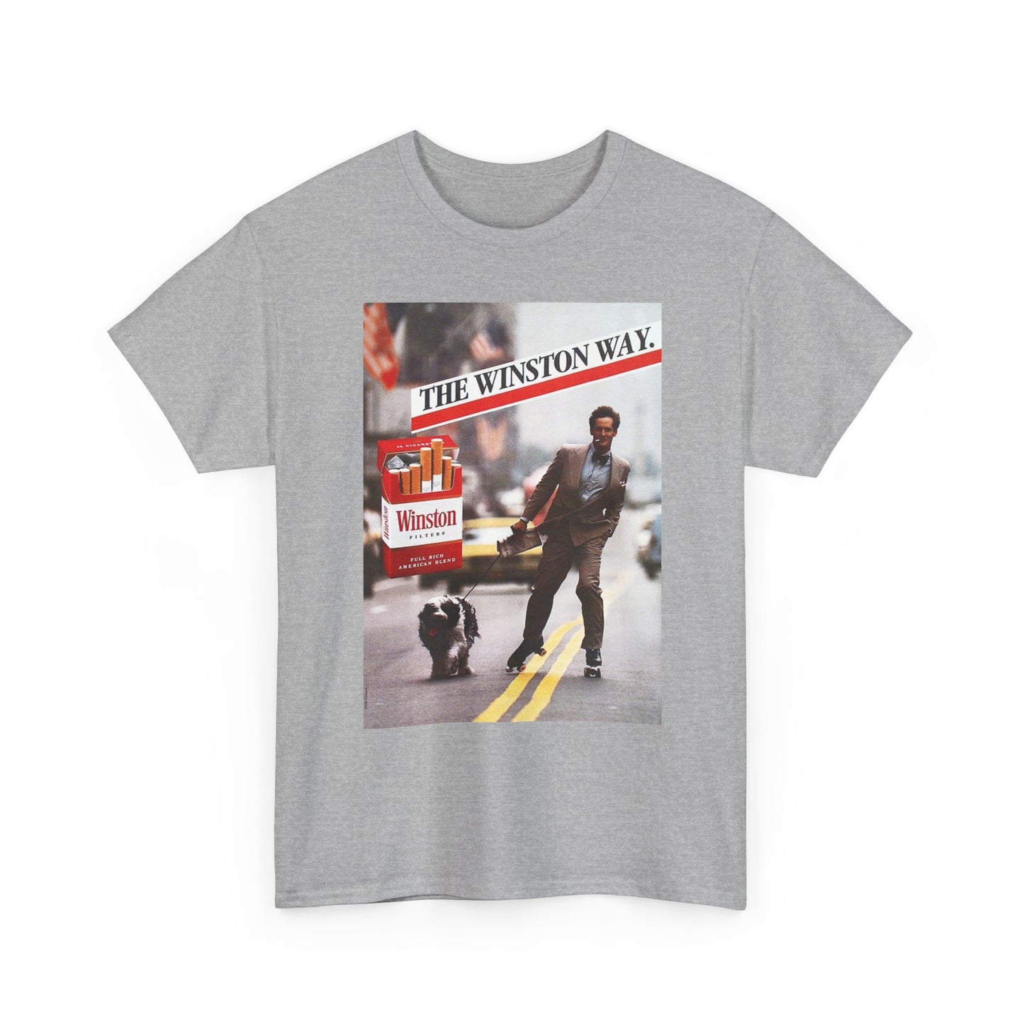 The Winston Way T Shirt Vintage Cigarette Poster Retro Unisex Heavy Cotton Tee