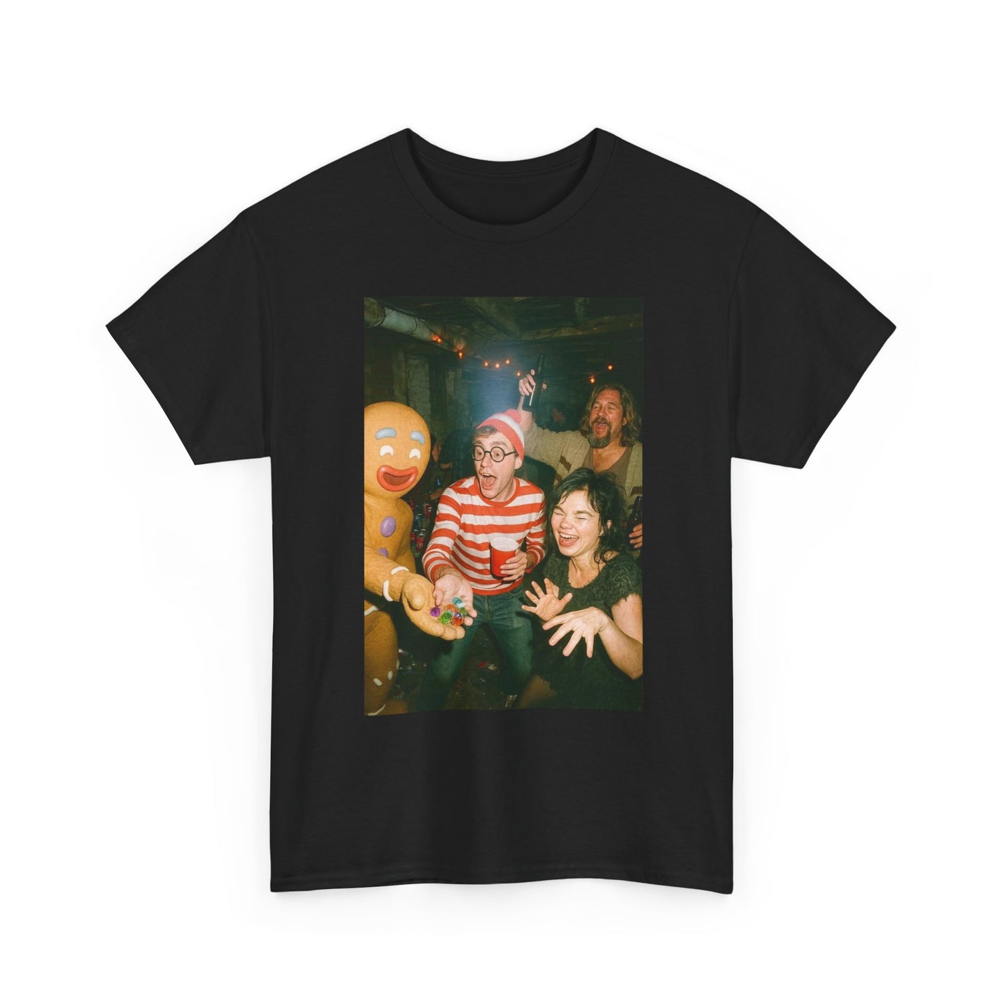 The big lebowski Graphic T Shirt Funny Wheres Waldo Gingerbread Man Cotton Tee