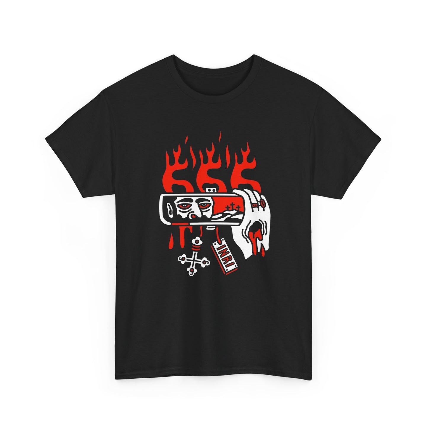 Devil In The Rearview Mirror Graphic T-Shirt Comfy Cotton Tee Brand NEW
