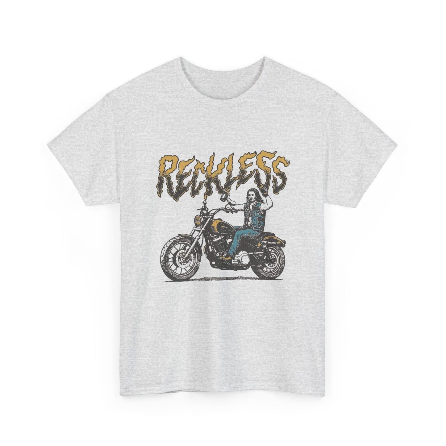 Reckless Vintage Motorcycles T Shirt Unisex Heavy Cotton Tee