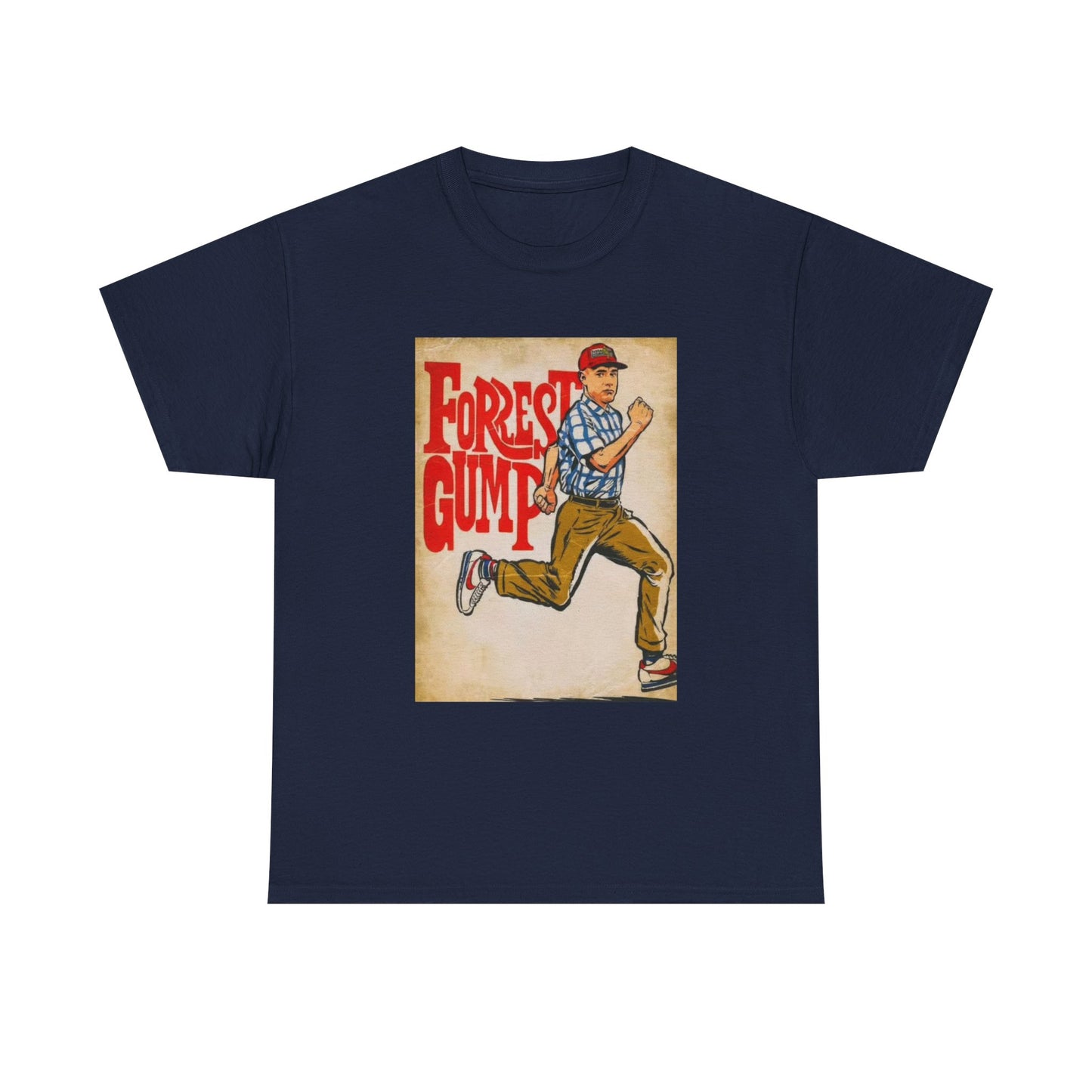 Forrest Gump Tshirt Vintage Retro Movie Poster Unisex Heavy Cotton Tee